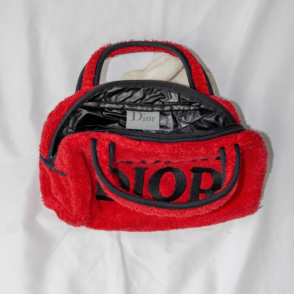 COPY - Vintage Christian Dior J’Adore Red Terry Cloth Bag - Picture 2 of 3
